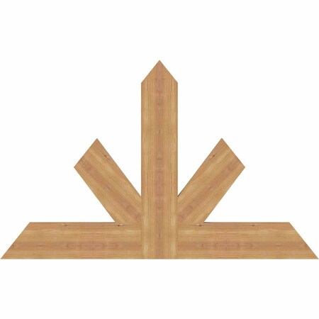 Ekena Millwork Saratoga Timber Gable Bracket, Western Red Cedar, 48"W x 30"H x 1 1/2"D x 5 1/2"F, 15/12 Pitch GBW048X30X0206SAR00SWR